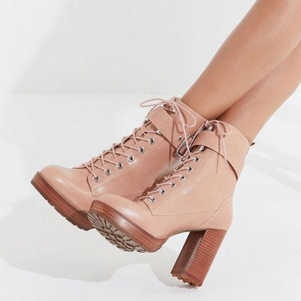 Urban outfitters blush Kennedy combat boots